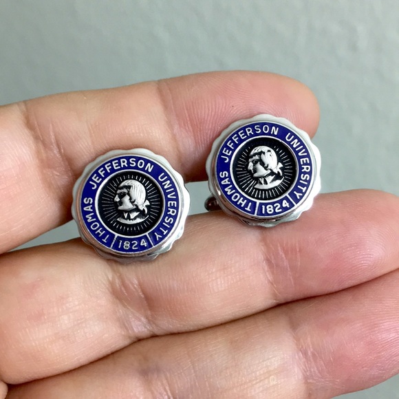 🖤NEW Thomas Jefferson University cufflinks - Picture 1 of 7